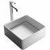 ADM ADM Bathroom Design Matte White Stone Resin Sink DW-180 - B017BVJMTA